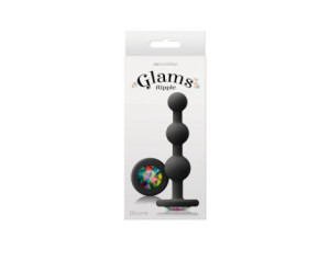 Glams Ripple Anal Plug Rainbow Gem Black