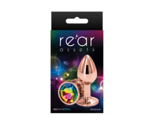 Rear Assets Rose Gold Plug Small Rainbow