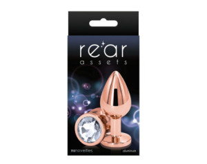 Rear Assets Rose Gold Plug Medium Clear