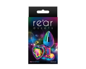 Rear Assets Heart Plug Small Rainbow