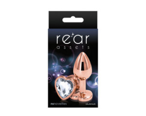 Rear Assets Rose Gold Heart Small Clear