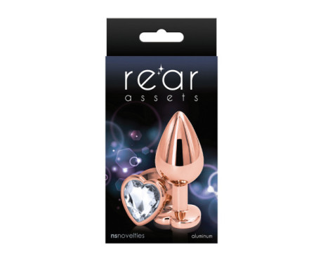 Rear Assets Rose Gold Heart Medium Clear