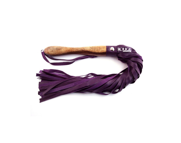 Rouge Wooden Handle Flogger Purple