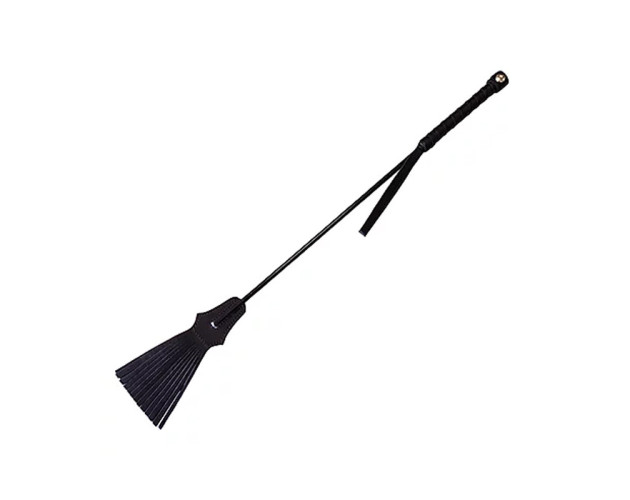 Rouge Tassalled Riding Crop Black