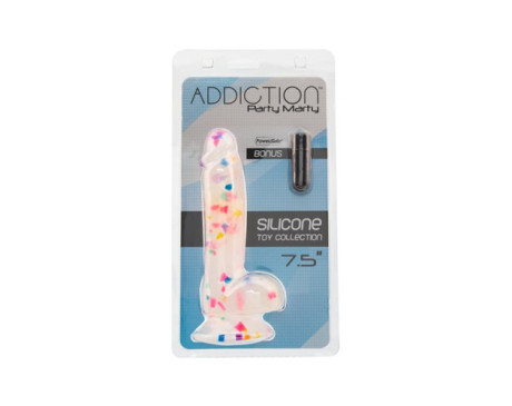 Addiction Confetti Dong 7.5in  W/ Bullet