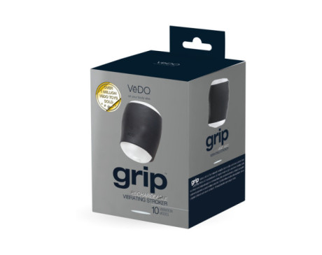 Grip Rechargeable Vibrating Sleeve Black