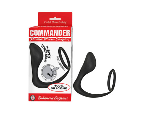 Commander Prostate Pleaser Cockring Blac