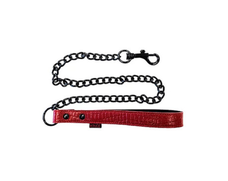 Leather Leash  Burgunday & Black