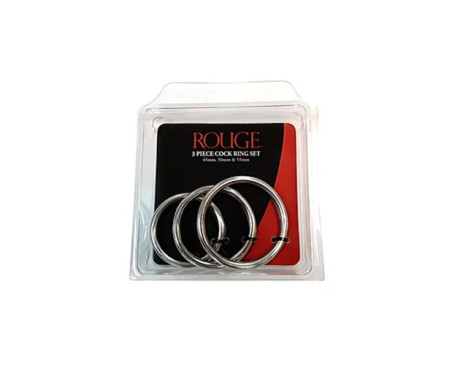 Stainless 3 Piece Cock Ring Set