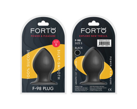 Forto F-98 Cone Silicone Plug Sml Blk