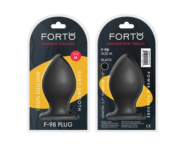 Forto F-98 Cone Silicone Plug Med Blk