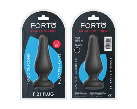 Forto F-21 Tear Drop Sili Plug Med Blk