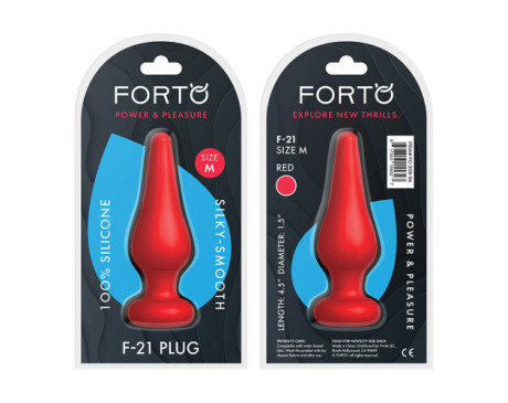 Forto F-21 Tear Drop Sili Plug Med Red