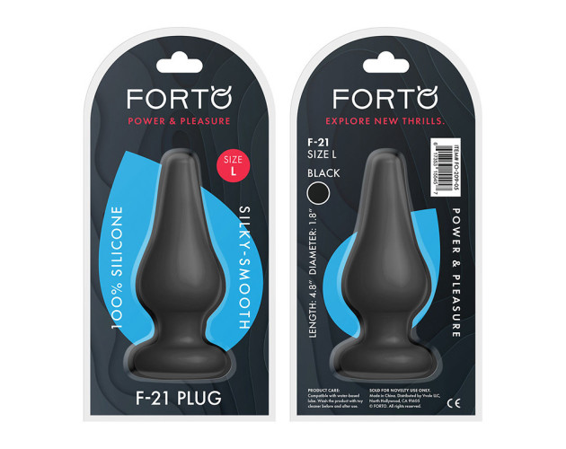 Forto F-21 Tear Drop Sili Plug Lrg Blk