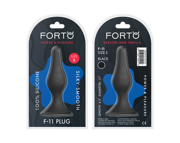 Forto F-11 Lungo Silicone Plug Sml Blk