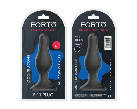 Forto F-11 Lungo Silicone Plug Med Blk