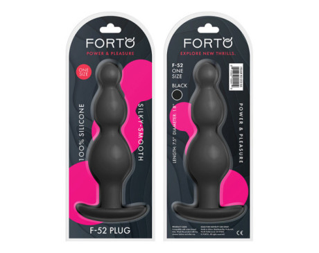 Forto F-52 Cone Beads Silicone Plug Blk