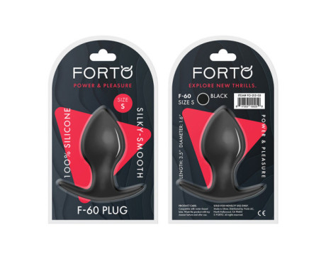 Forto F-60 Spade Silicone Plug Sml Blk