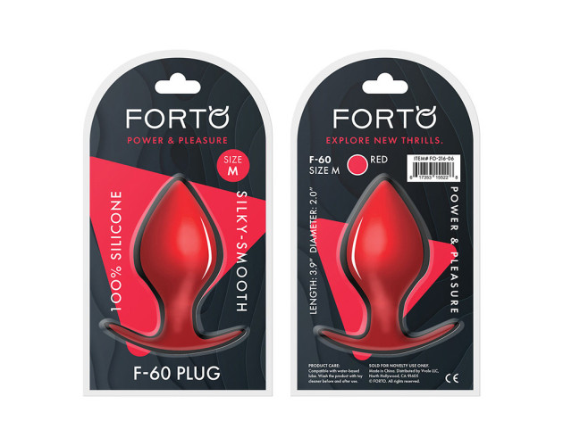 Forto F-60 Spade Silicone Plug Med Red