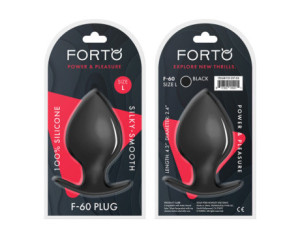 Forto F-60 Spade Silicone Plug Lrg Blk