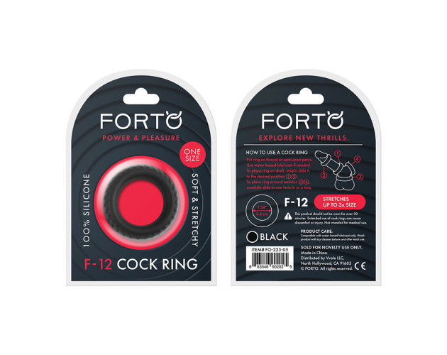 Forto F-12 Silicone Cockring 35mm Black