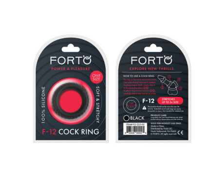 Forto F-12 Silicone Cockring 35mm Black