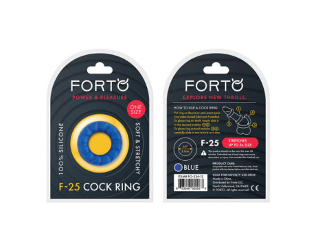 Forto F-25 Silicone Cockring 23mm Blue