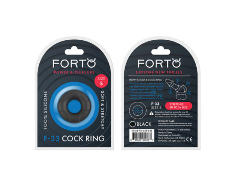 Forto F-33 Silicone Cockring Small Black