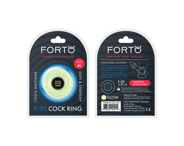 Forto F-33 Silicone Cockring Medium Glow