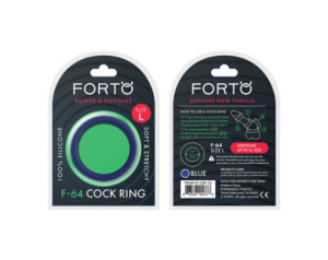 Forto F-64 Wide Sili Cockring Lrg Blue