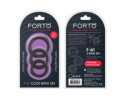 Forto F-61 3pc Silicone Cockring Set Blk