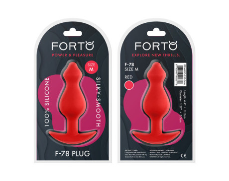 Forto F-78 Pointee Silicone Plug Med Red