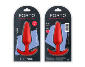 Forto F-31 Silicone Anal Plug Large Red