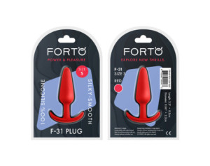 Forto F-31 Silicone Anal Plug Small Red