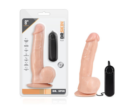 Dr. Skin Dr. Spin 8in GyratingDildo Beig