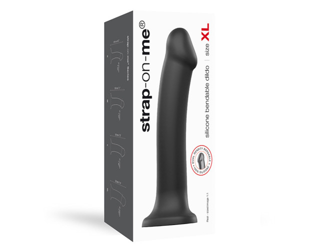 Strap-On-Me BendableDualDensDildo Blk XL