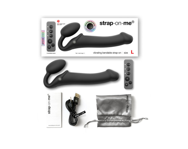 Strap-On-Me VibrBendableStrapOn Blk L