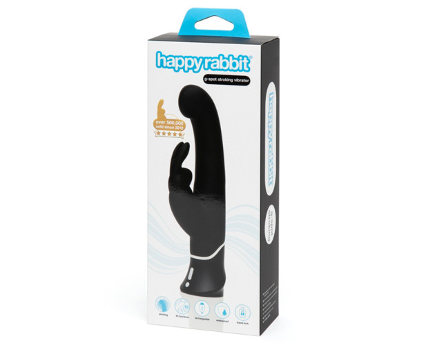 HR G-Spot Stroking Rabbit Vibrator Black