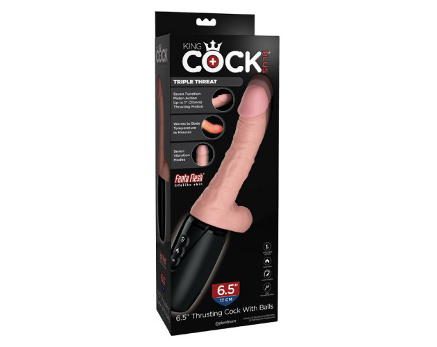 King Cock Plus 6.5in Thrust w/Balls Beig