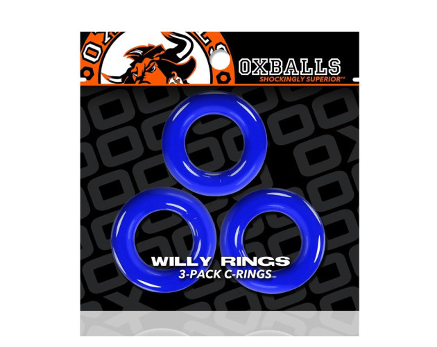 Oxballs Willy Rings 3-Pack Cockrings Blu