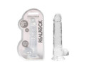 RealRock CC 8in Dildo WBalls&Suction Clr