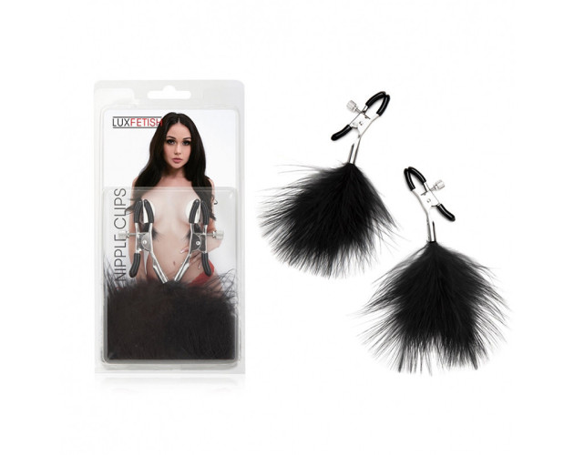 Lux Fetish Feather Nipple Clips