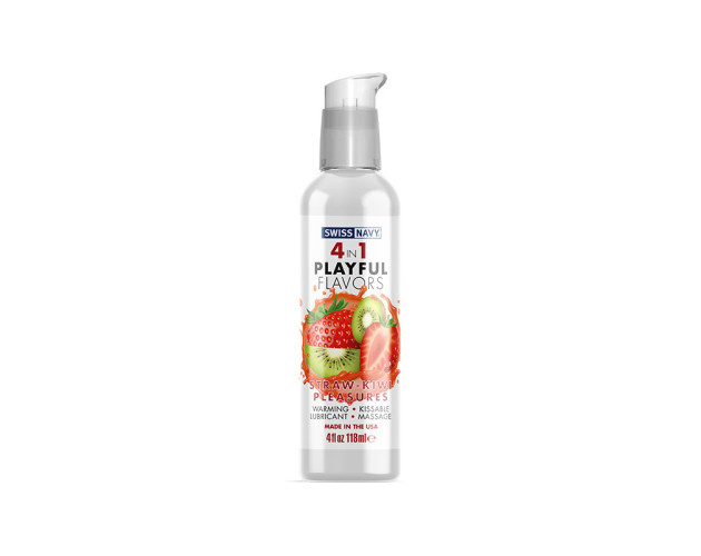 Swiss Navy 4 in 1 Straw-Kiwi Pleasur 4oz