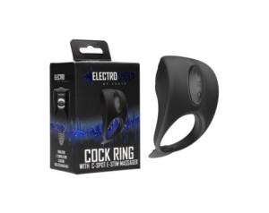 Shots ElectroShock C-ring WClitEStim Blk