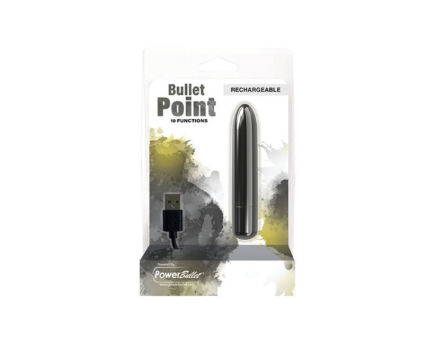 Power Bullet Point Rechargeable Black