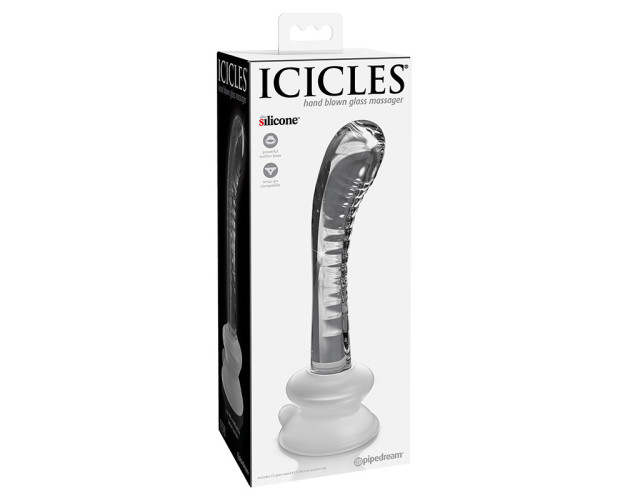 Icicles No.88 Glass G-Spot Massager Clear