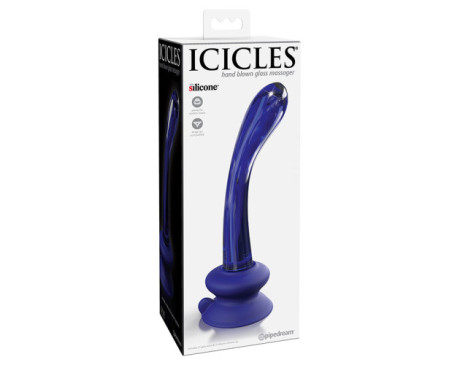 Icicles No.89 Glass G-Spot Massager Blue