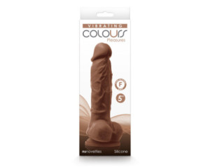 Colours Pleasures 5in Vibr Dildo Brown