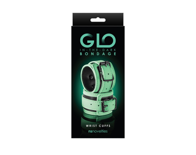 GLO Bondage Wrist Cuffs Green