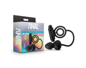 Anal Adventures AnalPlug w/VibrCRing Blk